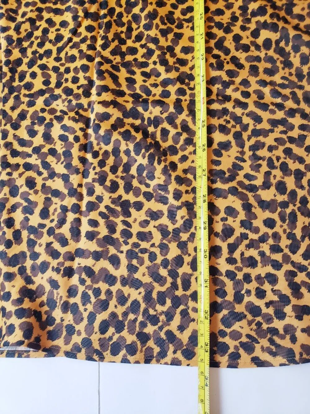 & Other Stories Leopard Cheetah Print Satin Bias Cut A-Line Midi Skirt